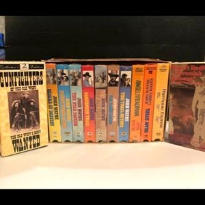 John wayne film fest movie collection - vintage movies , vhs collection